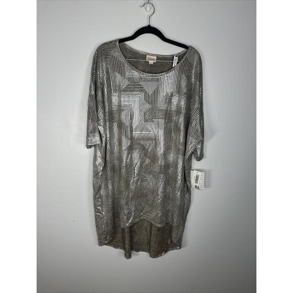 Lularoe Irma Womens Geometric Print High Low Tunic Blouse Top Size XL NWT - Picture 3 of 9